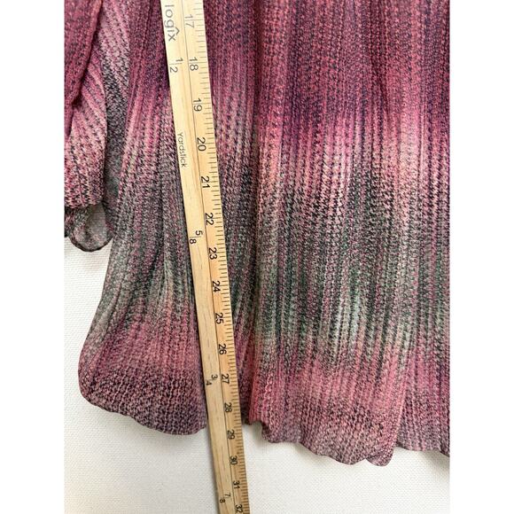 Rebecca Malone Women's Plus Sz 2X 3/4 Split Sleeves Multicolor Ombre' Stripes - Picture 14 of 16